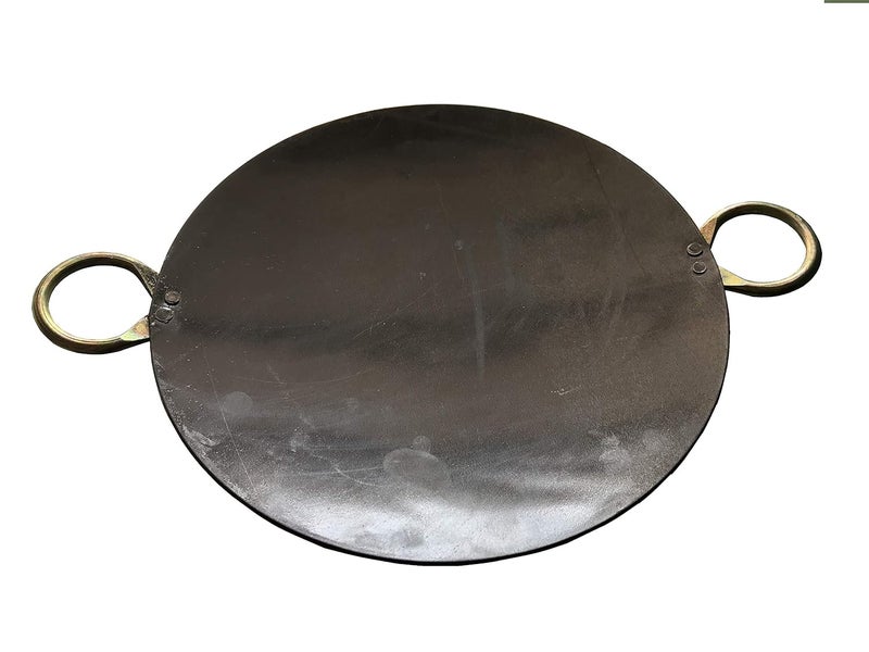 ENGARC Indian Iron Tawa with 2 Handle 9 to 12 12 Inch Big Tawa - Image 1