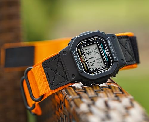 DAVILANE 16mm Watch Band Strap for Casio Mens G-Shock DW5600/8900,GA100/110/120,GD100/110/120,GW6900,GWM5610,Upgraded Three Buckles Nylon Watch Band - Image 2