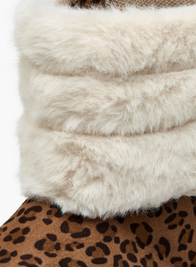 JUNIORS Faux Fur Boots with Zip Closure - Image 4