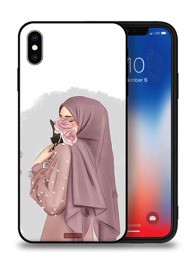 Tolwak جراب حماية من آبل آيفون XS Max عليه صورة فتاة تحمل وردة - Image 1