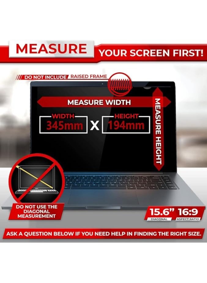 Green Tiger 15.6 Inch Laptop Privacy Screen Filter for 16:9 Widescreen Display - Computer Monitor Privacy and Anti-Glare Protector (15.6 Inch (Diagonal) - 16:9 Aspect Ratio) - Image 5