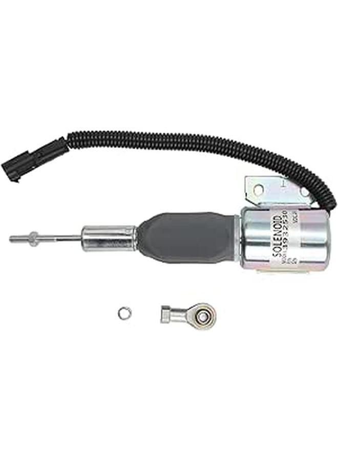 Engine Shut Off Solenoid Fuel Shutdown Valve PC200 6 Excavator Solid Structure 3939701 - Image 1