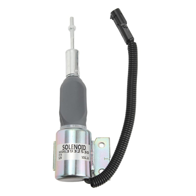 Engine Shut Off Solenoid Fuel Shutdown Valve PC200 6 Excavator Solid Structure 3939701 - Image 3
