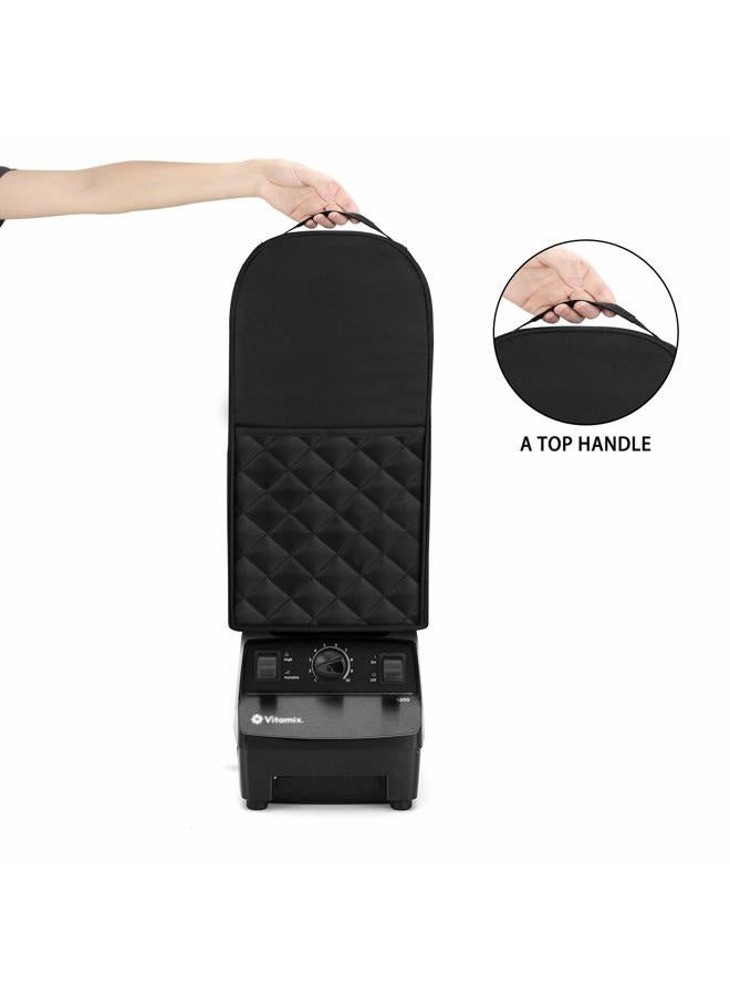 Luxja Blender Cover Compatible with Vitamix 64 oz. Low-Profile Blender, Black(quilted) - Image 4