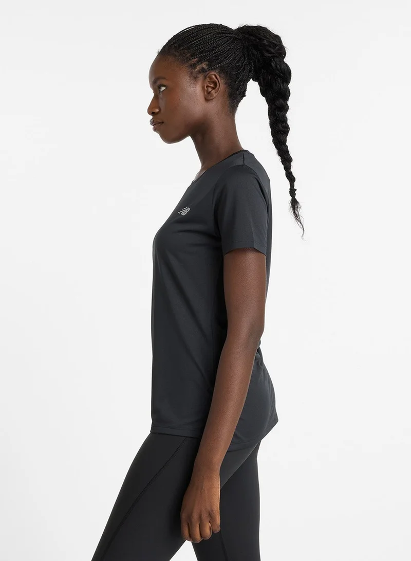 New Balance black (001) Essential Logo T-Shirt for Women | Best Price UAE