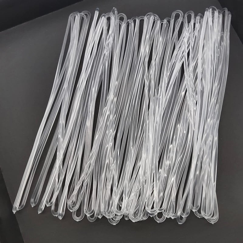 Hosl 100-Pack 6'' Clear Plastic Luggage Tag Loops - Image 5