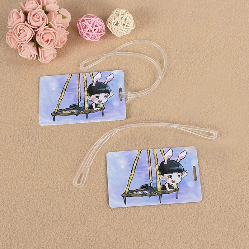 Hosl 100-Pack 6'' Clear Plastic Luggage Tag Loops - Image 3