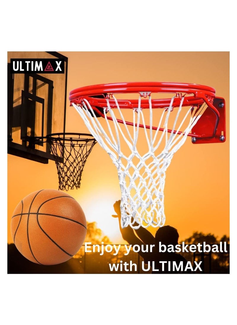 ULTIMAX Wall-mounted Basket Ball Hoop Hanging Basket Ball Net Ring Basketball Double Rim Goal  - Image 4