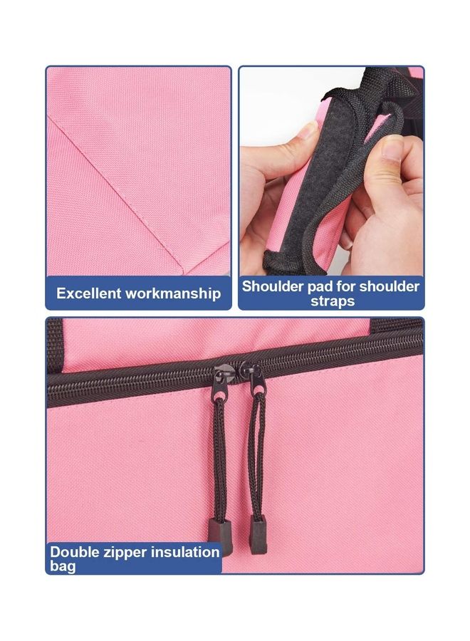 NIBEMINENT Mesh Large Beach Tote Zipper with Insulated Cooler Bag - Image 3