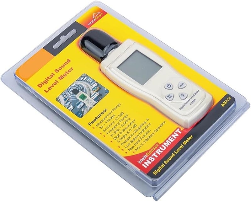 مقياس مستوى الصوت الرقمي كاشف الضوضاء اختبار 30-130 ديسيبل As804 - Image 3
