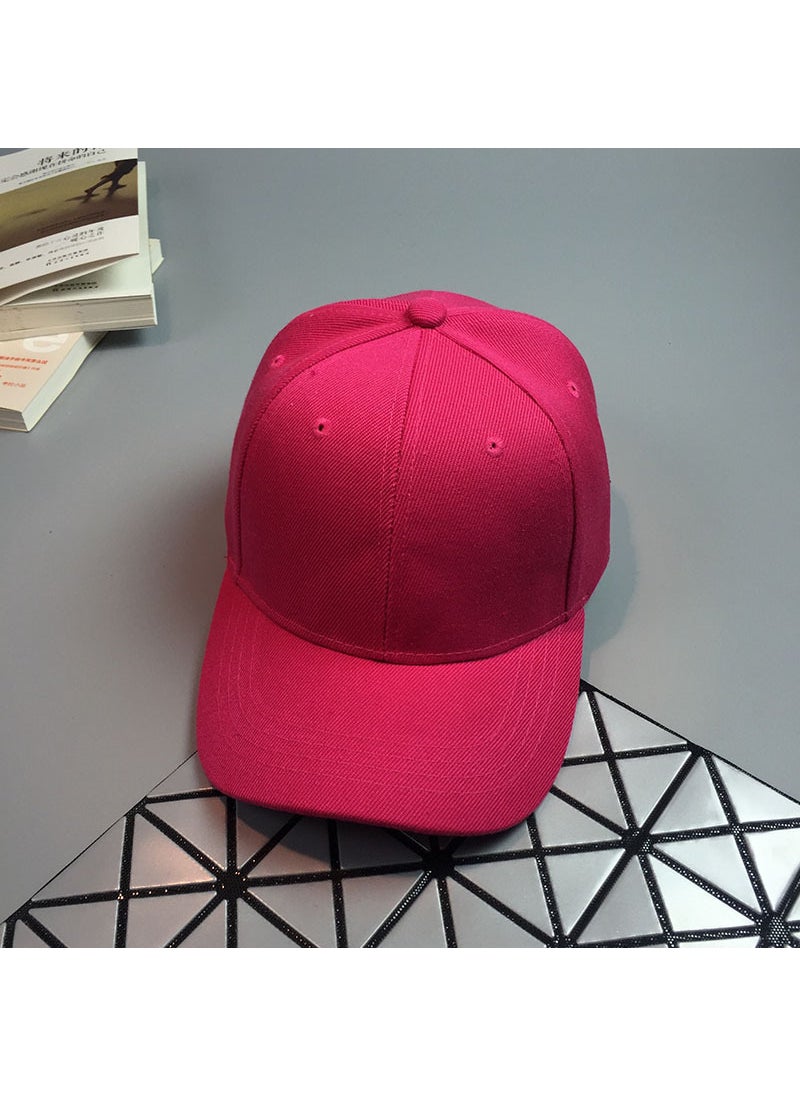 Generic Korean Ulzzang Solid Curved Cap Unisex Baseball HatB13204 Mao Qing cap Rose Red B13204 Mao Qing cap Rose Red 
