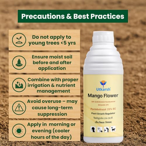 Utkarsh Mango Flower - Paclobutrazol 23% SC, Plant Growth Regulator | Enhances Flowering, Controls Shoot Growth & Improves Fruit Size & Quality | 100 ml; Pack of 1 - Image 5