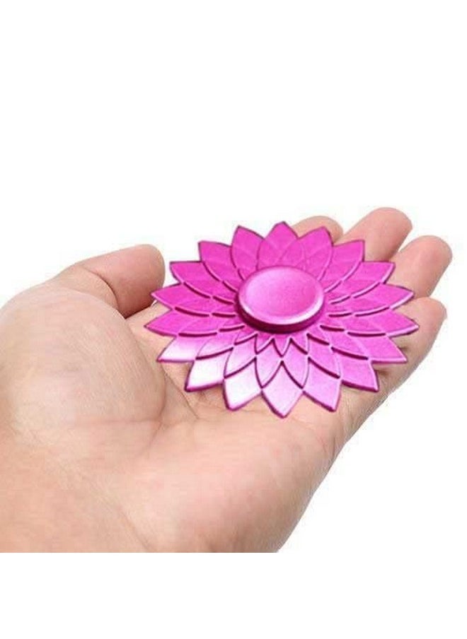 Premsons - Premsons® Hand Spinner Desk Toy - High Speed Smooth Finger Spin Sensory Fidget Stress Relief Game Play for Kids & Adults - Birthday Party Gift - Metal - (Purple Lotus) - Image 1