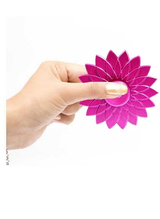 Premsons - Premsons® Hand Spinner Desk Toy - High Speed Smooth Finger Spin Sensory Fidget Stress Relief Game Play for Kids & Adults - Birthday Party Gift - Metal - (Purple Lotus) - Image 1