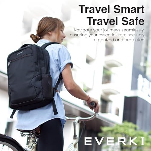 EVERKI Studio Slim Laptop Backpack for Men & Women, Lightweight & Softly Padded With Corner Protection, Trolley Handle, High Contrast Lining, Made of Recycled Materials (14 Liters Capacity) - Image 2