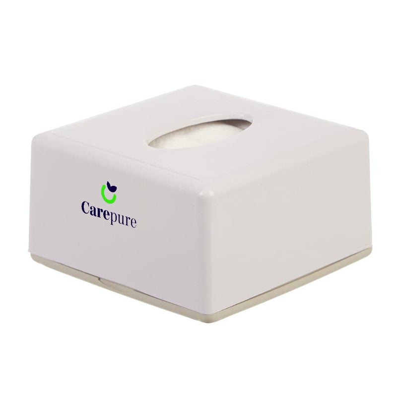 Carepure Pop Up Table Top Tissue Paper Holder Dispenser with Free 2 Tissue Refill 2 Ply Pop Up Soft Facial Tissue Paper Napkin. Size : 4 X 8 cm (White) - Image 2