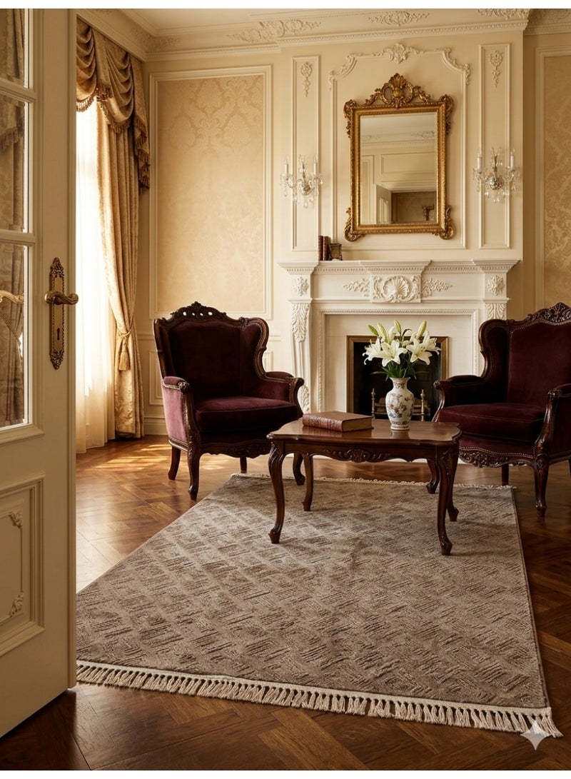 Royal Touch Cloud Shaggy Area Rug - High Pile & Ultra Soft - Non-Slip Backing - Washable - 200x300 cm - Mocha Cream - Image 1