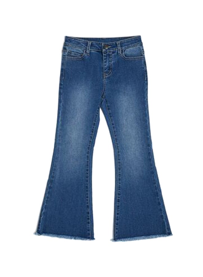 FOREVER 21 Girls Frayed Flare-Leg Jeans (Kids) - Image 3