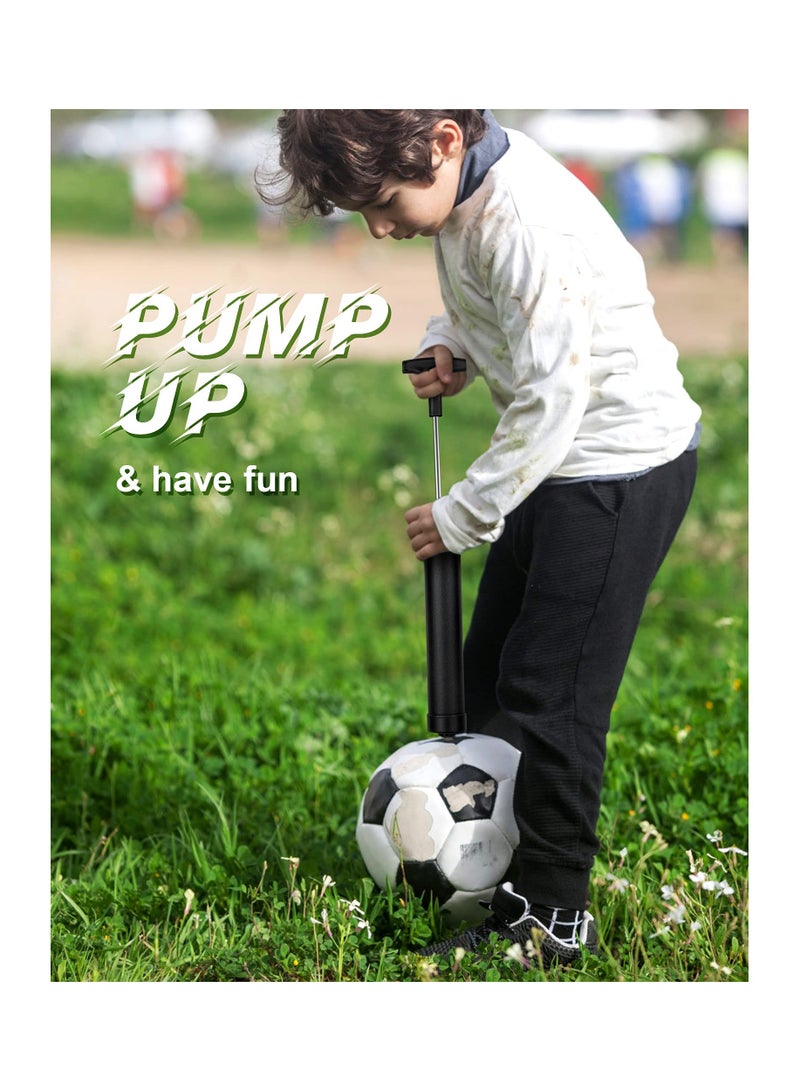 SOLARAE طقم مضخة كرات محمولة، مضخة بالون، مضخة كرة سلة، مضخة هواء مع 3 إبر، 1 فوهة وخرطوم تمديد لكرة القدم، كرة الطائرة، كرة الماء، الرجبي، تمارين رياضية، كرات السباحة، أدوات نفخ - Image 4