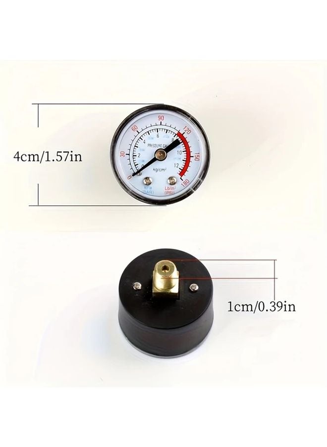 1 قطعة 0-180 رطل/بوصة مربعة مقياس ضغط الهواء الهيدروليكي من البلاستيك المتين للاستخدام الصناعي - Image 3