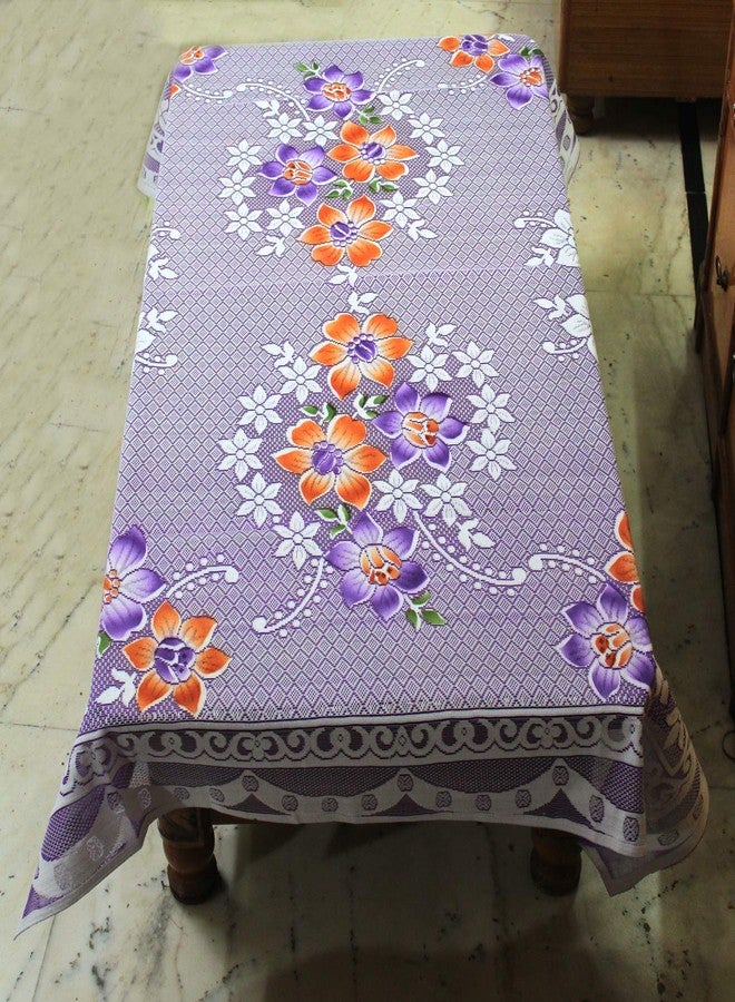 BANSIGOODS Floral Fabric Net 2 Seater Center Table Cover - Purple 40 x 60 inches Small - Image 2