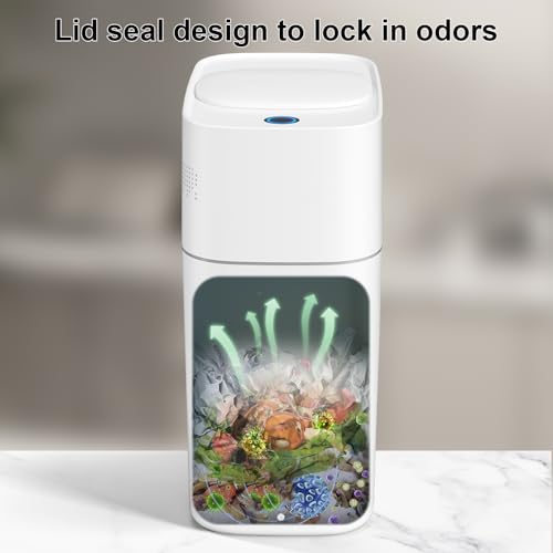 MOPALL Automatic Motion Sensor Bathroom Trash Can with Lid, 3 Gal Touchless Trash Can Auto-Adsorption Garbage Can, Slim Smart Trash Bin Waterproof Waste Basket for Bedroom, Kitchen, Office, Toilet, RV - Image 4
