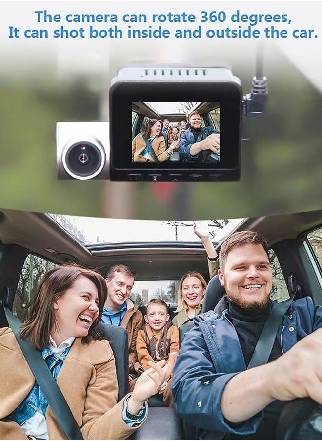 Digisand 4K Dual Camera Dash Cam for Cars Dual-channel Record External GPS ADAS Car DVR 24H Parking Monitoring 1080P HD Rear Cam Recorder With 64GB Card  - Image 4