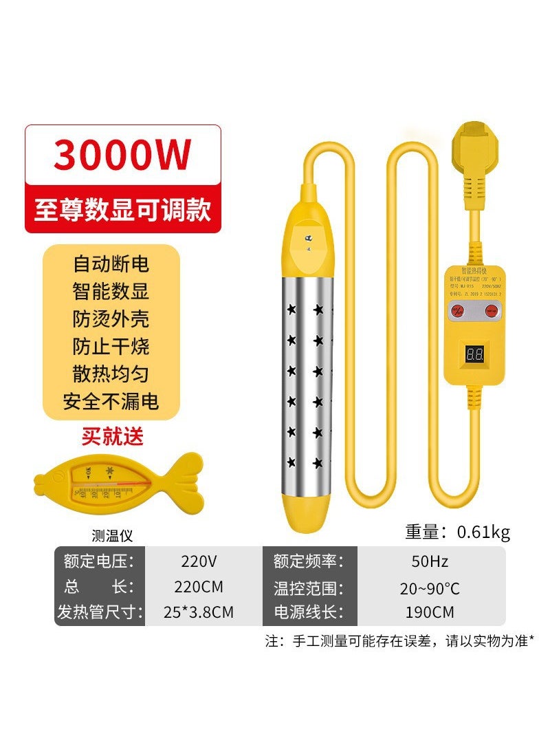 Generic Efficient Electric Water Heating Rod 3000w supreme model anti-dry burning (digital display with adjustable temperature) 