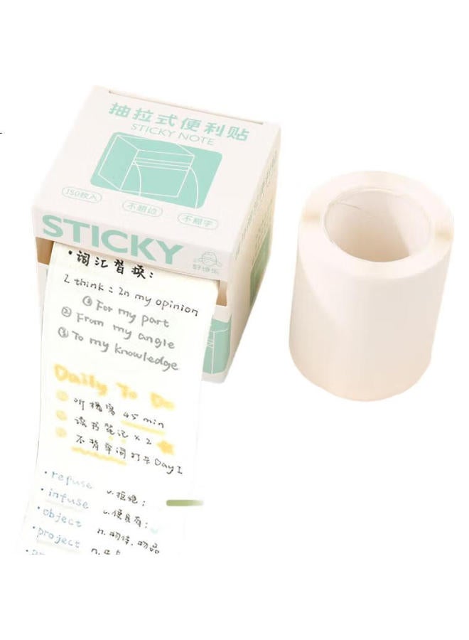 Jiamo Pull-Out Fully Adhesive Transparent Sticky Notes, Writable, For Middle School Students, Elementary School Students, Office Use, High-Quality Memo Pads, Back-To Essential, School Supplies, Single Box - Image 2