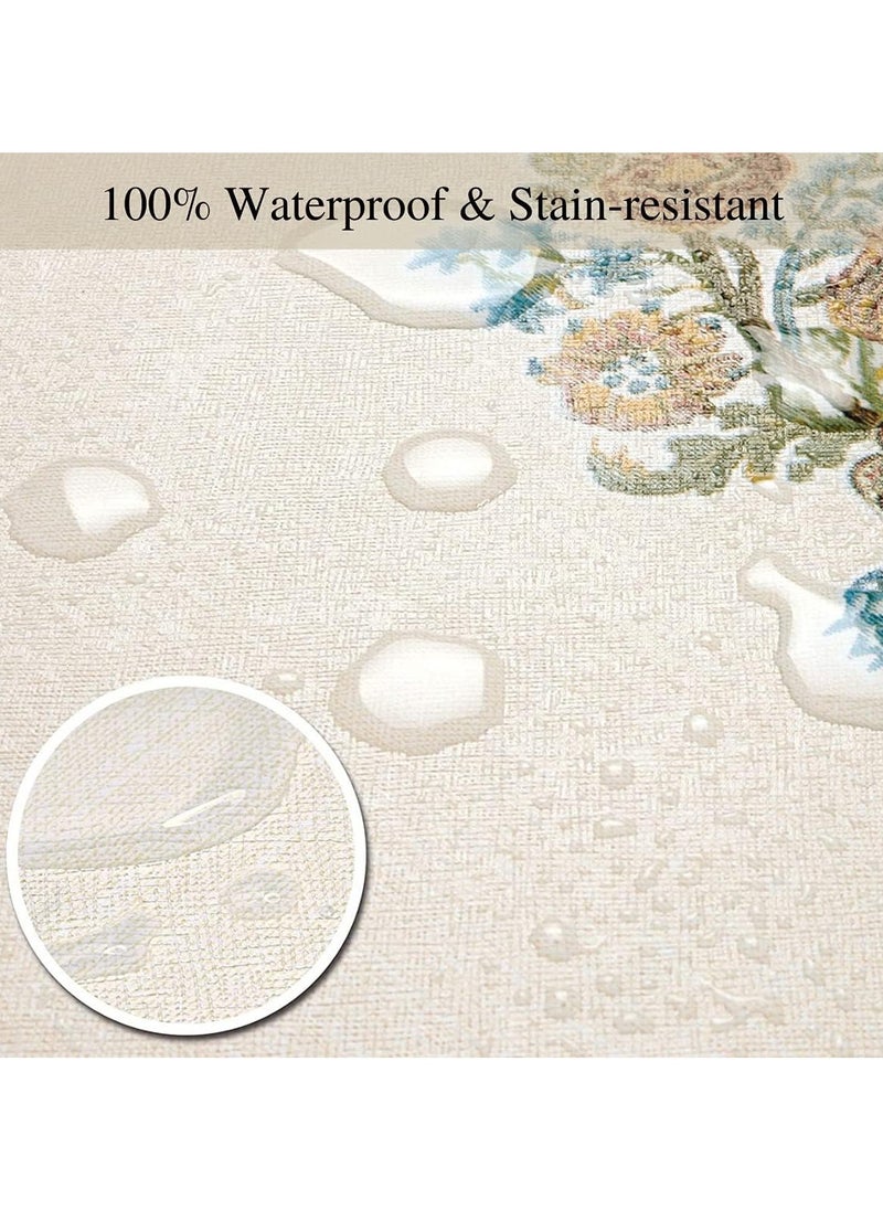 YIM-VIBEHAUS Table Cloth Rectangle Tablecloth, 100% Oil Proof Spill Proof Dining Table Cover, 140x180cm  - Image 2