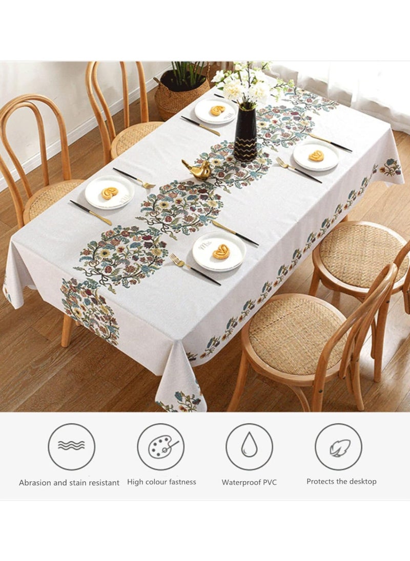 YIM-VIBEHAUS Table Cloth Rectangle Tablecloth, 100% Oil Proof Spill Proof Dining Table Cover, 140x180cm  - Image 4