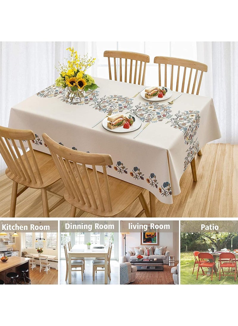 YIM-VIBEHAUS Table Cloth Rectangle Tablecloth, 100% Oil Proof Spill Proof Dining Table Cover, 140x180cm  - Image 5