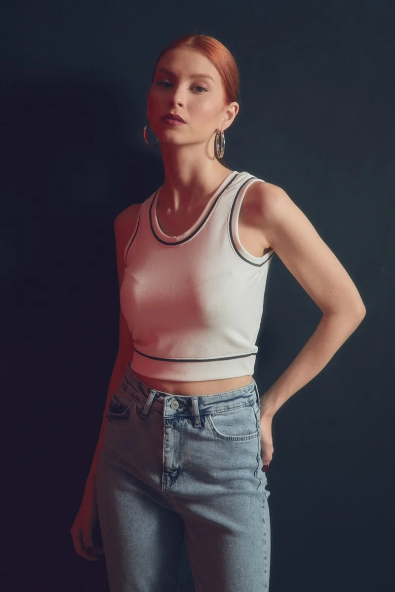 فولامودا Ribbed Elastic Crop Body