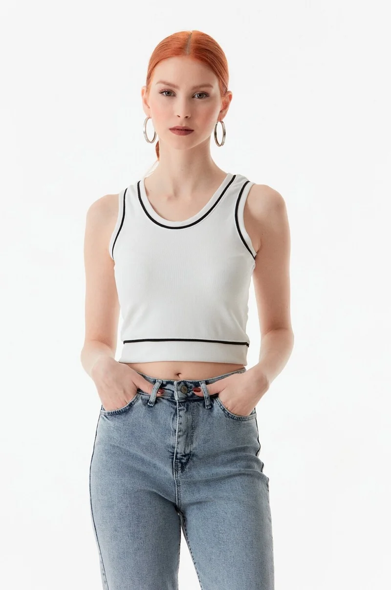 فولامودا Ribbed Elastic Crop Body