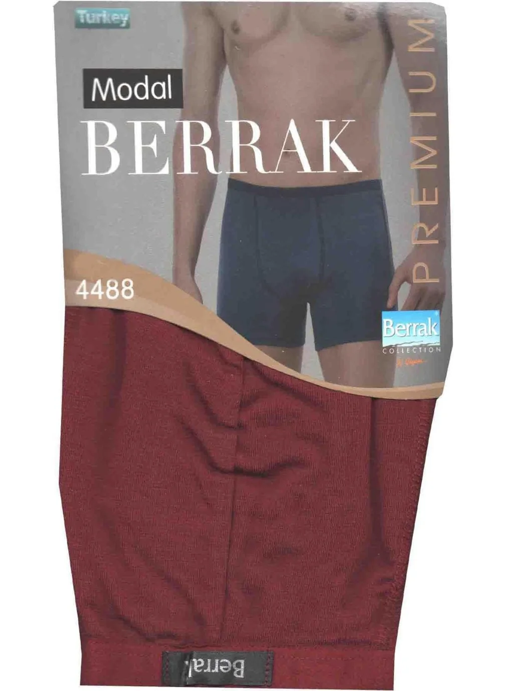 Berrak 4488 Men's Thin Belted Lycra 6-Piece Boxer