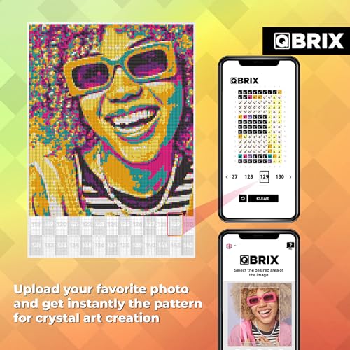 QBRIX Framed Diamond Art from Any Photo - Custom Diamond Painting Kit for Adults - Personalised Gem Art - DIY Craft Kit for Adults - Pop-Art - 12 x 17 inches - Image 2