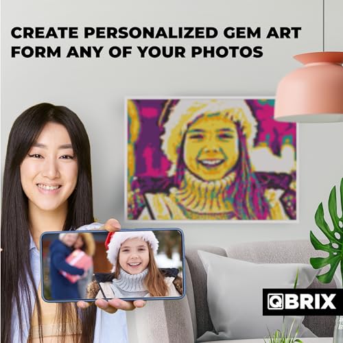 QBRIX Framed Diamond Art from Any Photo - Custom Diamond Painting Kit for Adults - Personalised Gem Art - DIY Craft Kit for Adults - Pop-Art - 12 x 17 inches - Image 3