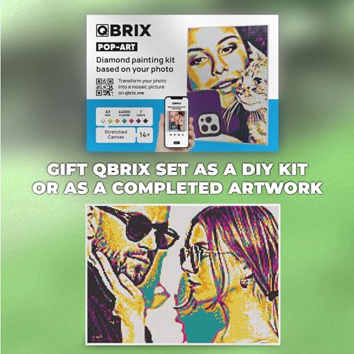 QBRIX Framed Diamond Art from Any Photo - Custom Diamond Painting Kit for Adults - Personalised Gem Art - DIY Craft Kit for Adults - Pop-Art - 12 x 17 inches - Image 5