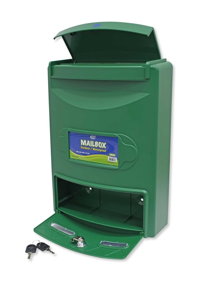 FIS صندوق بريد خارجي مقاوم للماء من FIS، باللون الأخضر، مقاس 386 × 286 × 113 مم - FSGNM02GR - Image 2