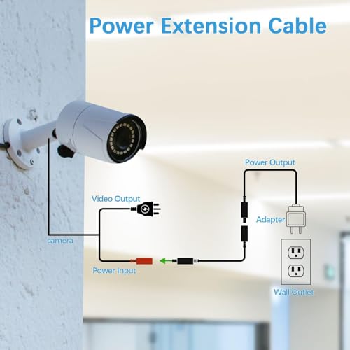 FEDUS Dc Male to Female Plug 1.5 Meter Cable 20AWG DC Power Adapter Extension Cord 2.1mm x 5.5mm DC 12V Power Adapter Dc Extension Cord for CCTV Camera, DVR,NVR,LED Strip,Baby Monitor,IP Camera, White - Image 4