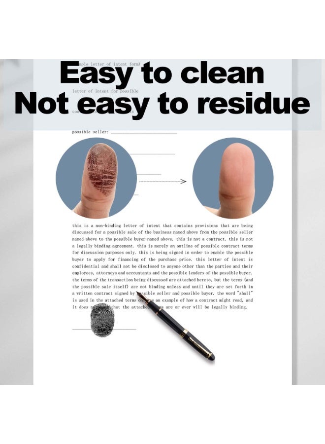 Portable Black Fingerprint Ink Pad – Thumbprint Stamp for Notary, ID Verification and Contract Signing - Image 2