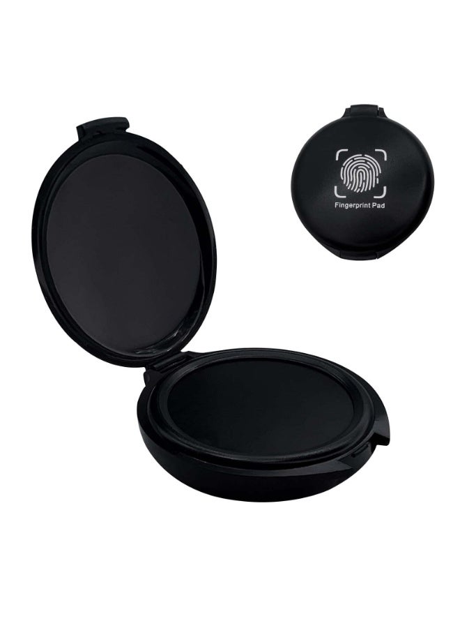 Portable Black Fingerprint Ink Pad – Thumbprint Stamp for Notary, ID Verification and Contract Signing - Image 1
