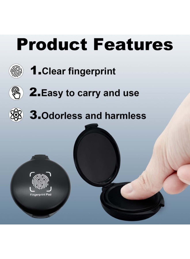 Portable Black Fingerprint Ink Pad – Thumbprint Stamp for Notary, ID Verification and Contract Signing - Image 3