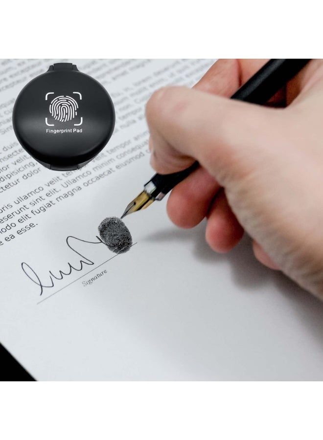 Portable Black Fingerprint Ink Pad – Thumbprint Stamp for Notary, ID Verification and Contract Signing - Image 5