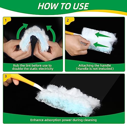 Frescares Duster Refills,Static Dust Removal Brush Disposable Replacement Head Compatible with Swiffer Duster Refills for Electronics, Furniture, Blinds, Ceiling Fans (Blue, 30 PCS) - Image 4