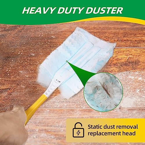 Frescares Duster Refills,Static Dust Removal Brush Disposable Replacement Head Compatible with Swiffer Duster Refills for Electronics, Furniture, Blinds, Ceiling Fans (Blue, 30 PCS) - Image 5
