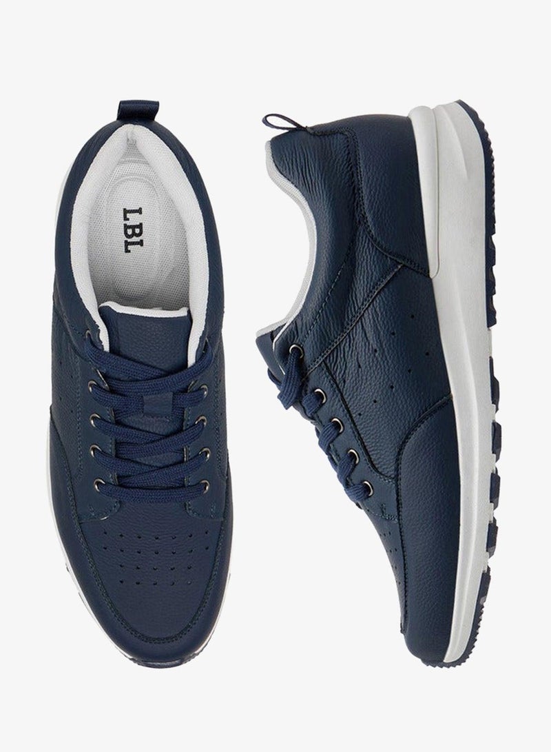 LBL by Shoexpress Men Perforated Sneakers with Lace-Up Closure - Image 3