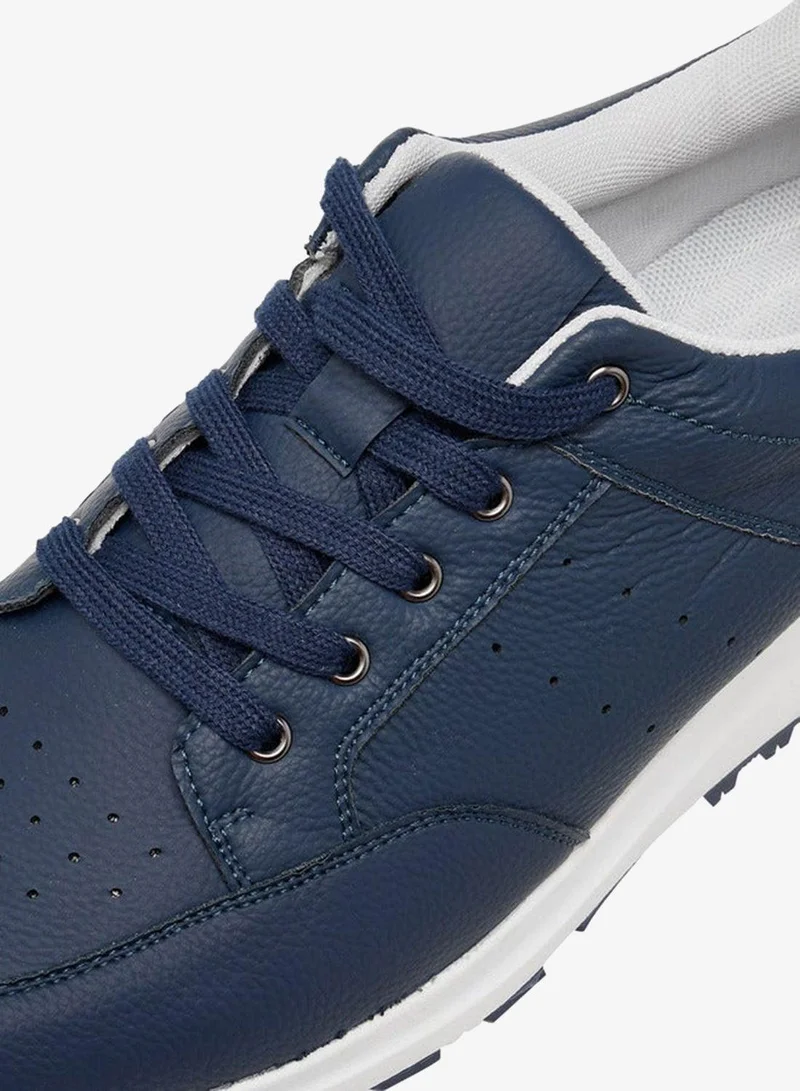 LBL by Shoexpress NAVY Men Perforated Sneakers with Lace-Up Closure for Men | Best Price UAE