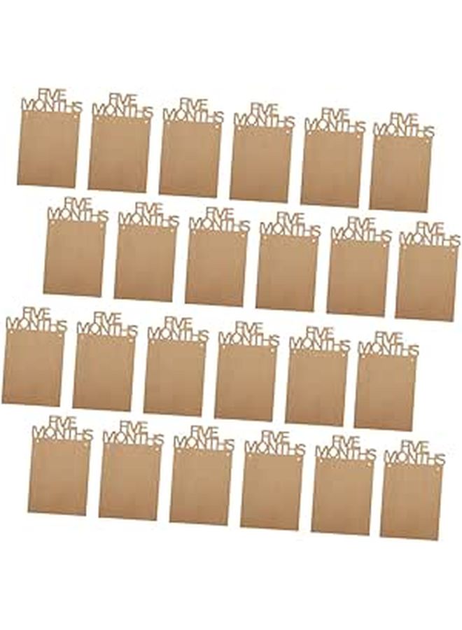 Kraft Paper First Birthday Photo Garland Banner With 12 Frames And 2 Milestone Bunting Sets - Image 1