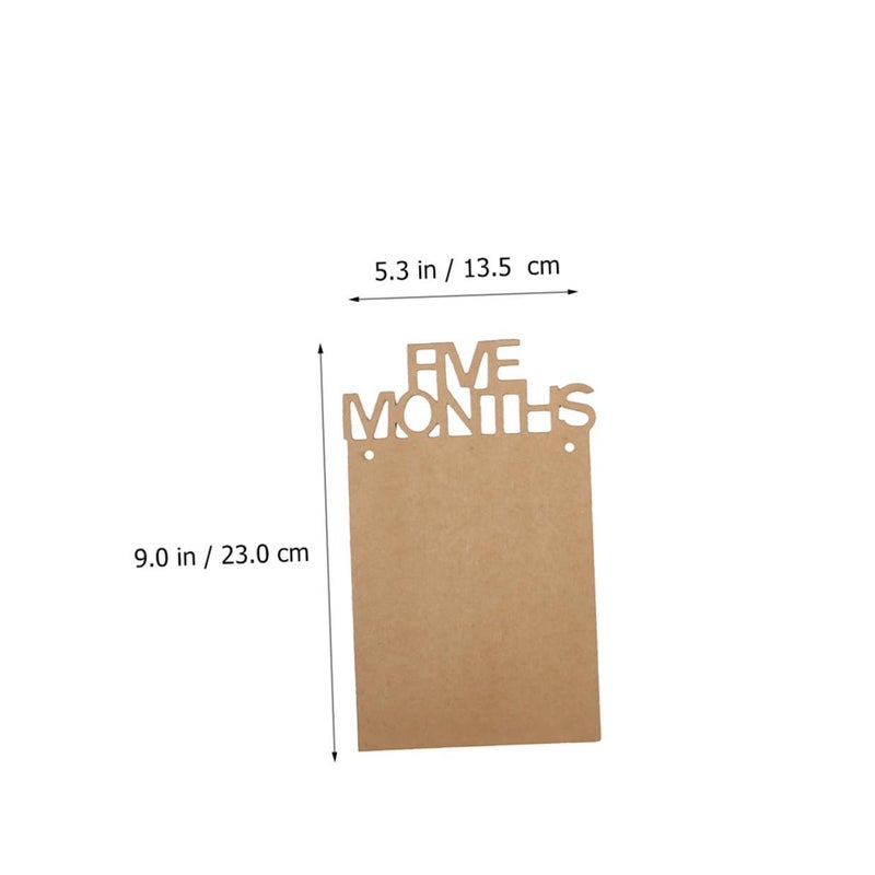 Kraft Paper First Birthday Photo Garland Banner With 12 Frames And 2 Milestone Bunting Sets - Image 3